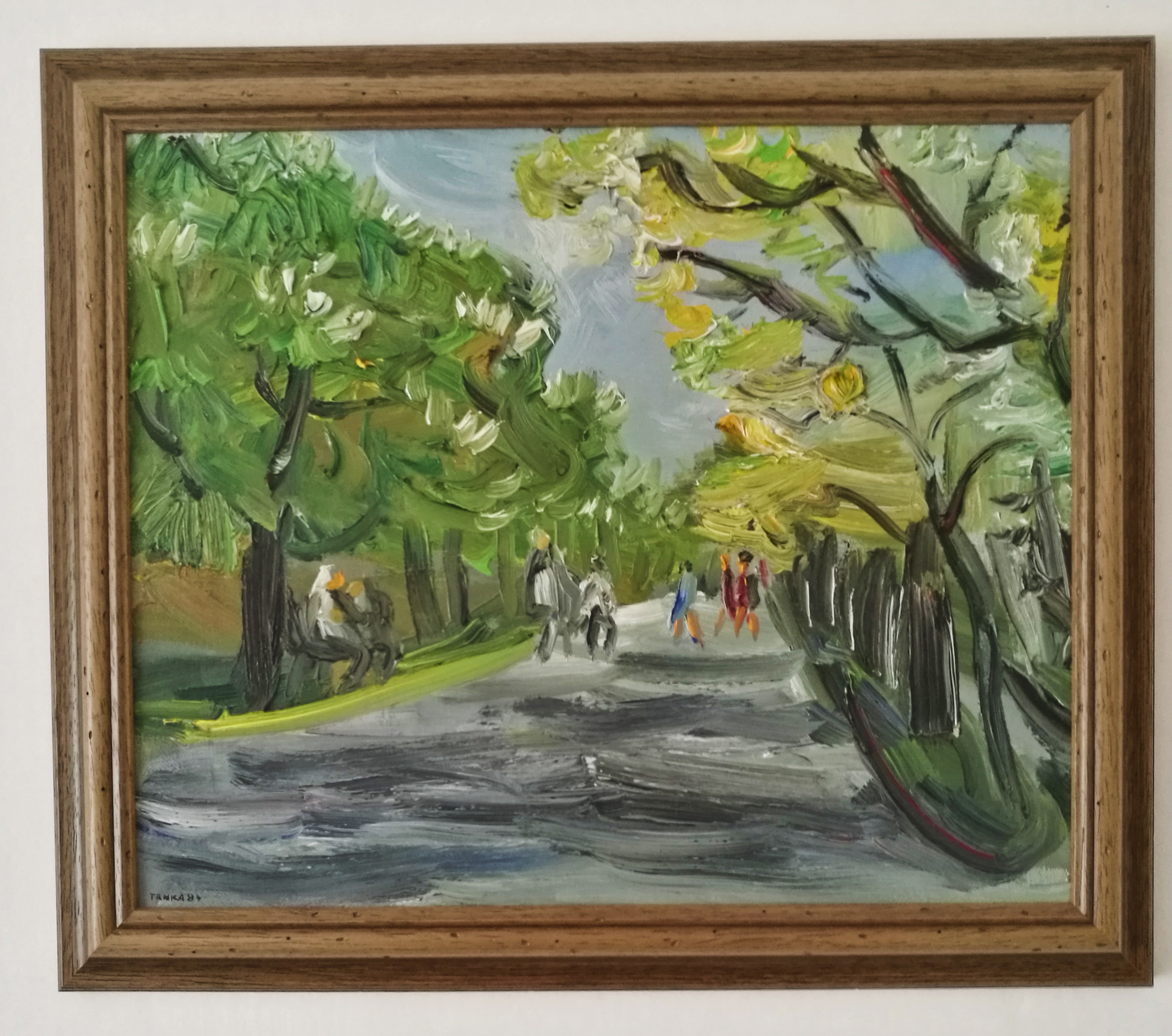 Kaštanová alej ve Stromovce, 1984, 46_33, olej na plátně
